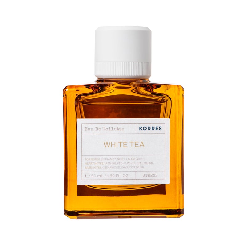 KORRES Eau De Toilette, White Tea Fragrance Spray, Unisex Perfume With Bergamot, Neroli, Mandarin Zest, Dewy White Tea Leaves And Soft Cedarwood, Light Floral Green Scent For Women And Men, 1.69 Fl Oz - Image 1